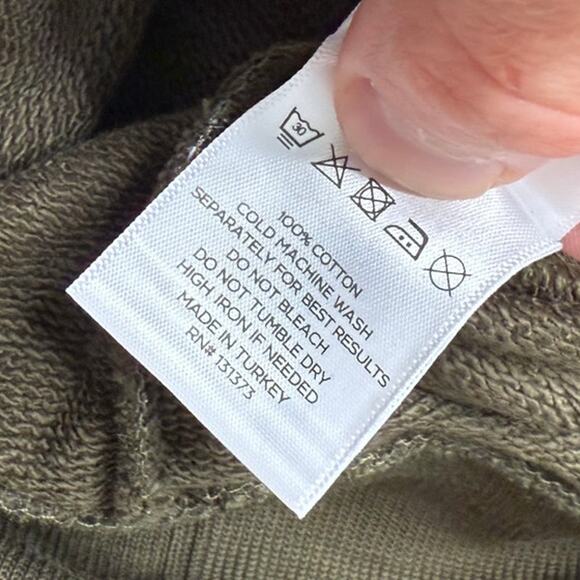 NWT Saturdays New York Men's Fundamental Quarter Zip Sweatshirt Army Green - Picture 12 of 16